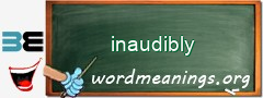 WordMeaning blackboard for inaudibly